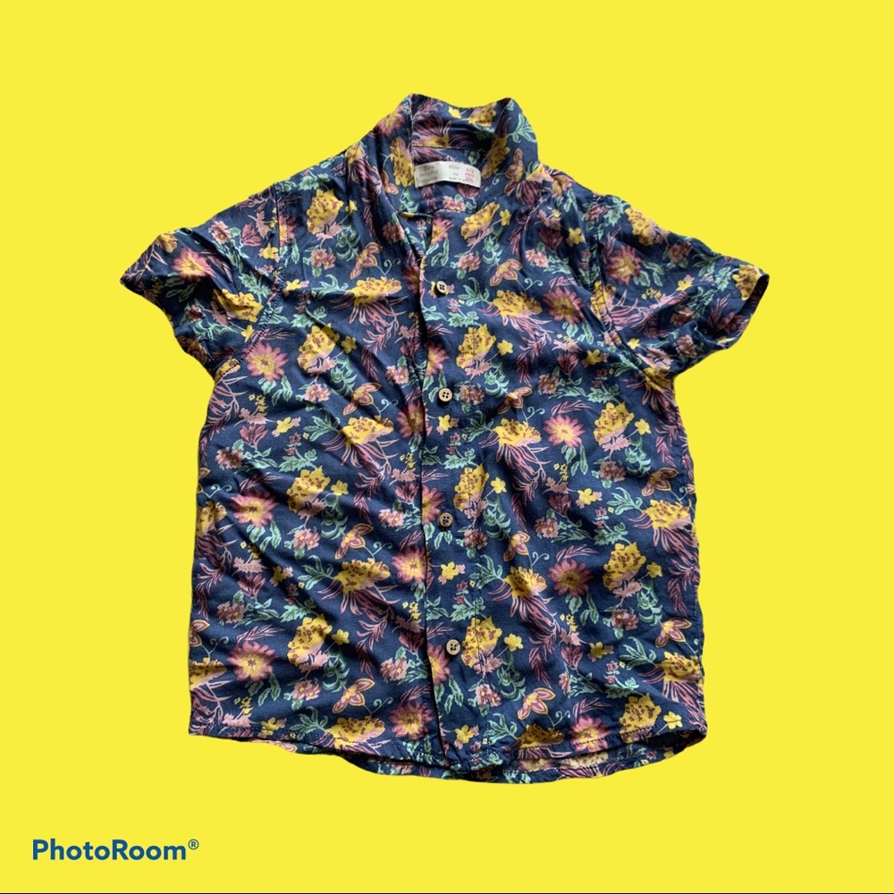 Zara floral button up